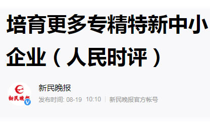 培育更多專精特新中小企業(yè)（人民時(shí)評(píng)）